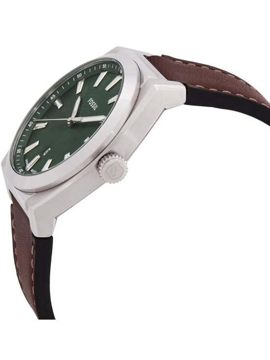NWT Fossil Everett Quartz Green Dial Men\'s Watch Set